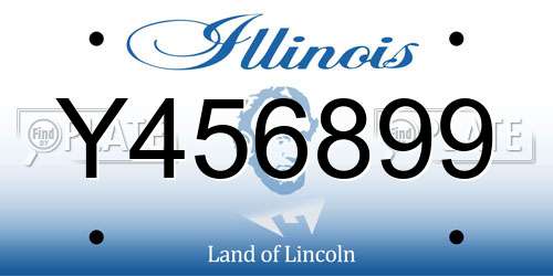 Y456899 Illinois License Plate