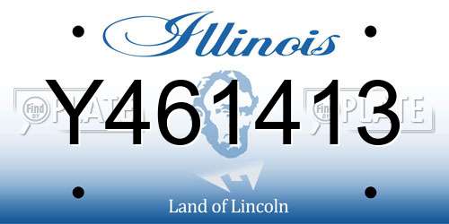 Y461413 Illinois License Plate
