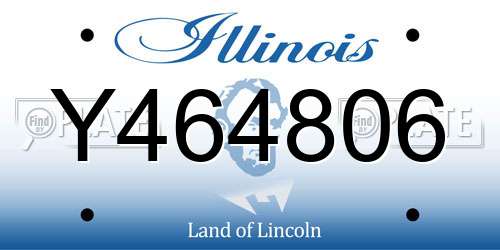 Y464806 Illinois License Plate