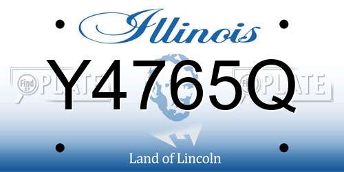 Y4765Q Illinois License Plate