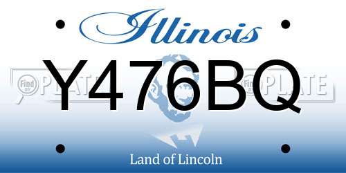 Y476BQ Illinois License Plate