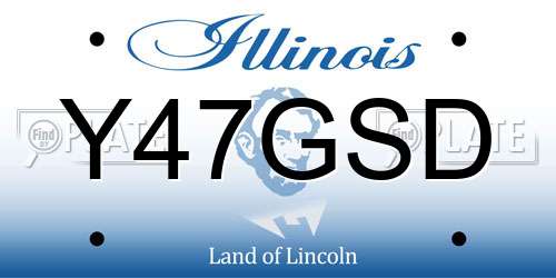 Y47GSD Illinois License Plate