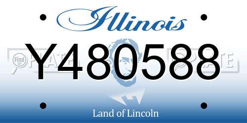 Y480588 Illinois License Plate