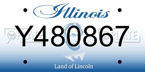 Y480867 Illinois License Plate
