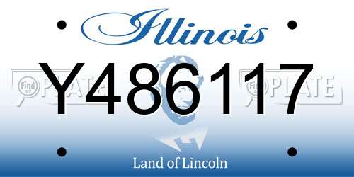 Y486117 Illinois License Plate