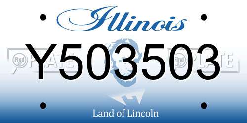 Y503503 Illinois License Plate