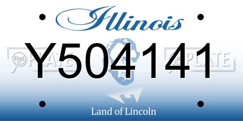 Y504141 Illinois License Plate