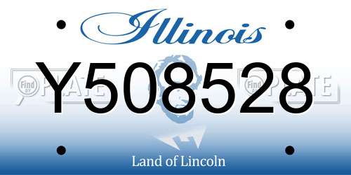 Y508528 Illinois License Plate