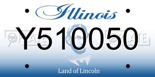 Y510050 Illinois License Plate