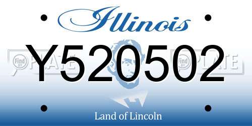 Y520502 Illinois License Plate