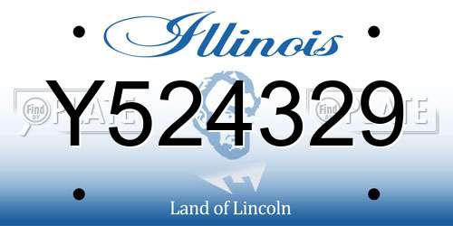 Y524329 Illinois License Plate