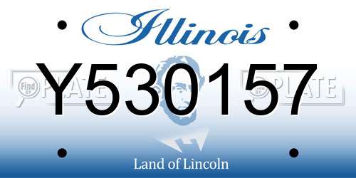 Y530157 Illinois License Plate