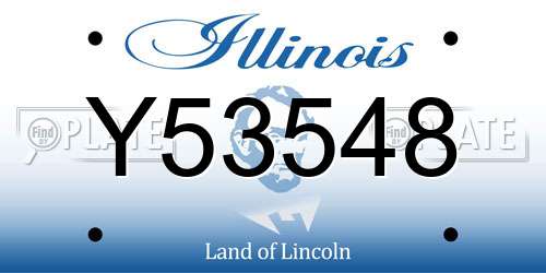 Y53548 Illinois License Plate