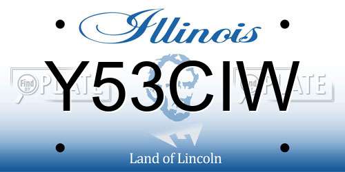Y53CIW Illinois License Plate