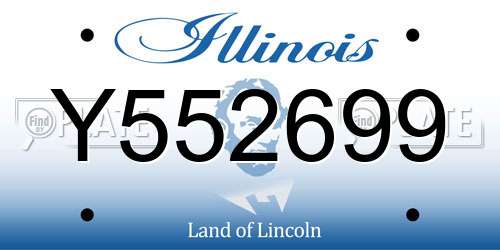 Y552699 Illinois License Plate