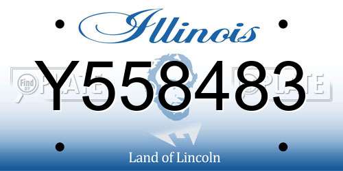Y558483 Illinois License Plate