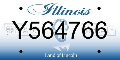Y564766 Illinois License Plate