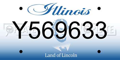 Y569633 Illinois License Plate