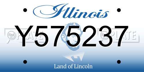 Y575237 Illinois License Plate