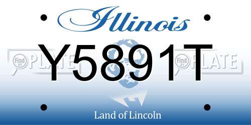 Y5891T Illinois License Plate