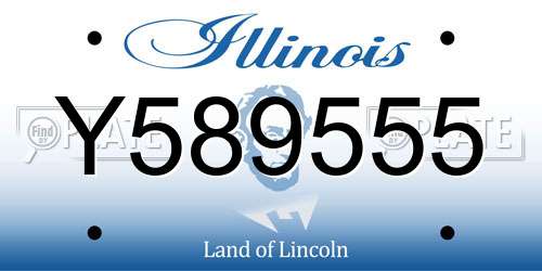 Y589555 Illinois License Plate