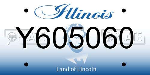 Y605060 Illinois License Plate