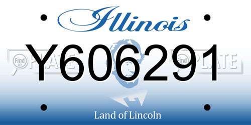 Y606291 Illinois License Plate