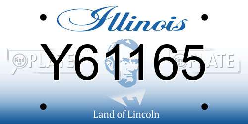 Y61165 Illinois License Plate