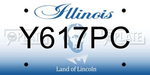Y617PC Illinois License Plate