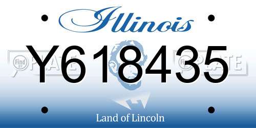 Y618435 Illinois License Plate