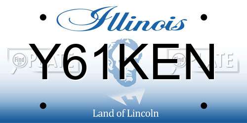 Y61KEN Illinois License Plate