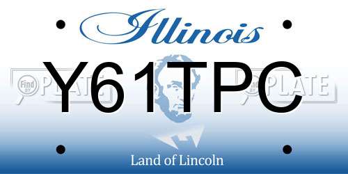 Y61TPC Illinois License Plate