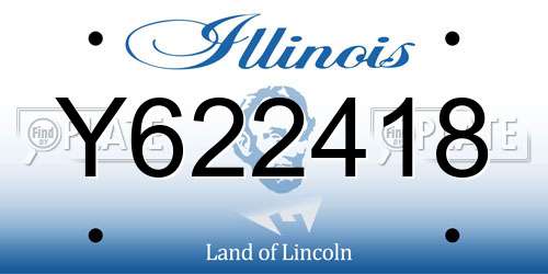 Y622418 Illinois License Plate
