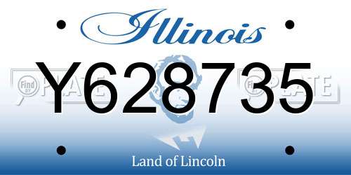 Y628735 Illinois License Plate