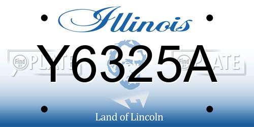 Y6325A Illinois License Plate