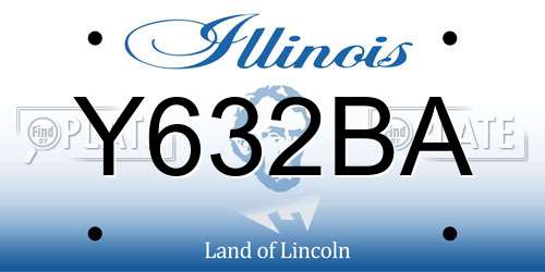 Y632BA Illinois License Plate