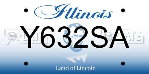 Y632SA Illinois License Plate