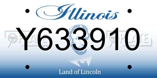 Y633910 Illinois License Plate