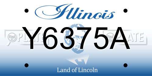 Y6375A Illinois License Plate