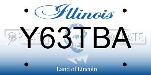 Y63TBA Illinois License Plate