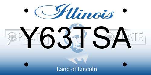 Y63TSA Illinois License Plate
