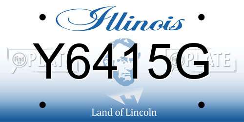 Y6415G Illinois License Plate