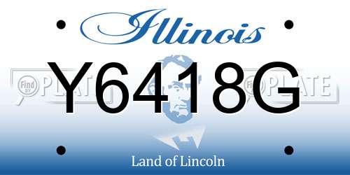 Y6418G Illinois License Plate