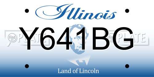 Y641BG Illinois License Plate