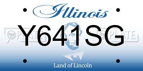 Y641SG Illinois License Plate