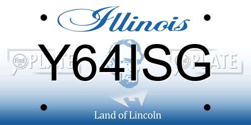 Y64ISG Illinois License Plate
