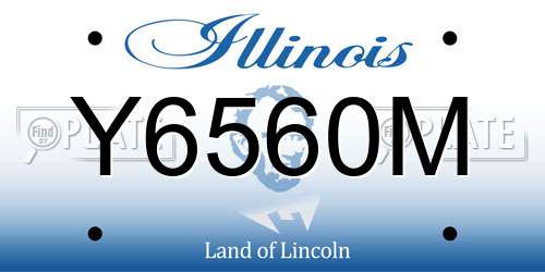 Y6560M Illinois License Plate