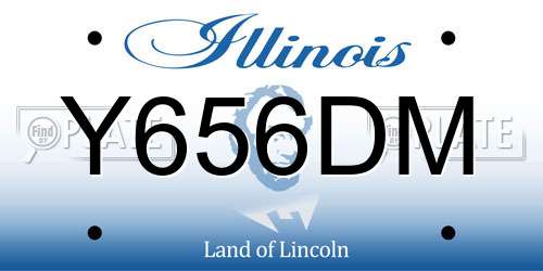 Y656DM Illinois License Plate