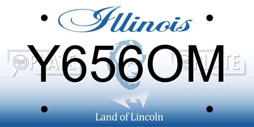 Y656OM Illinois License Plate