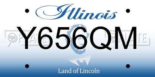 Y656QM Illinois License Plate